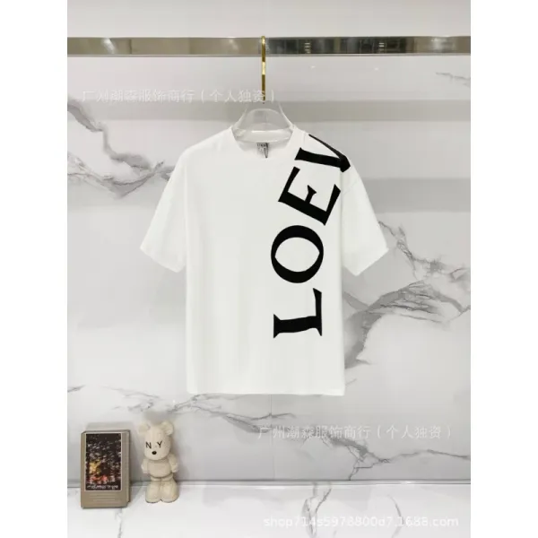 Loewe Logo Print White T-Shirt - 1