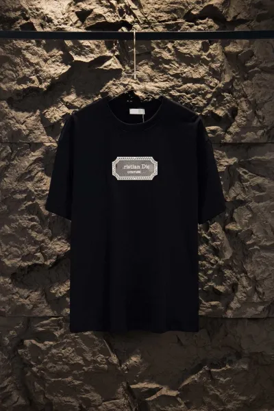 Dior x Stone Island Logo Print White T-Shirt - 30