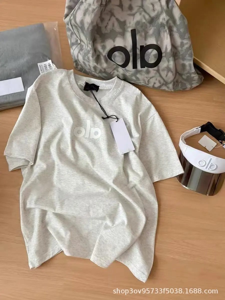Alo Logo Graphic T-Shirt White Pink - 9