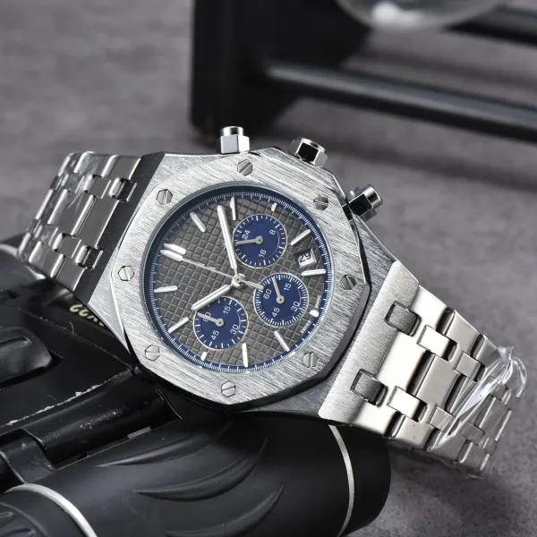 Audemars Piguet Royal Oak Chronograph Blue Tapisserie Dial Stainless Steel Watch Watches - 11