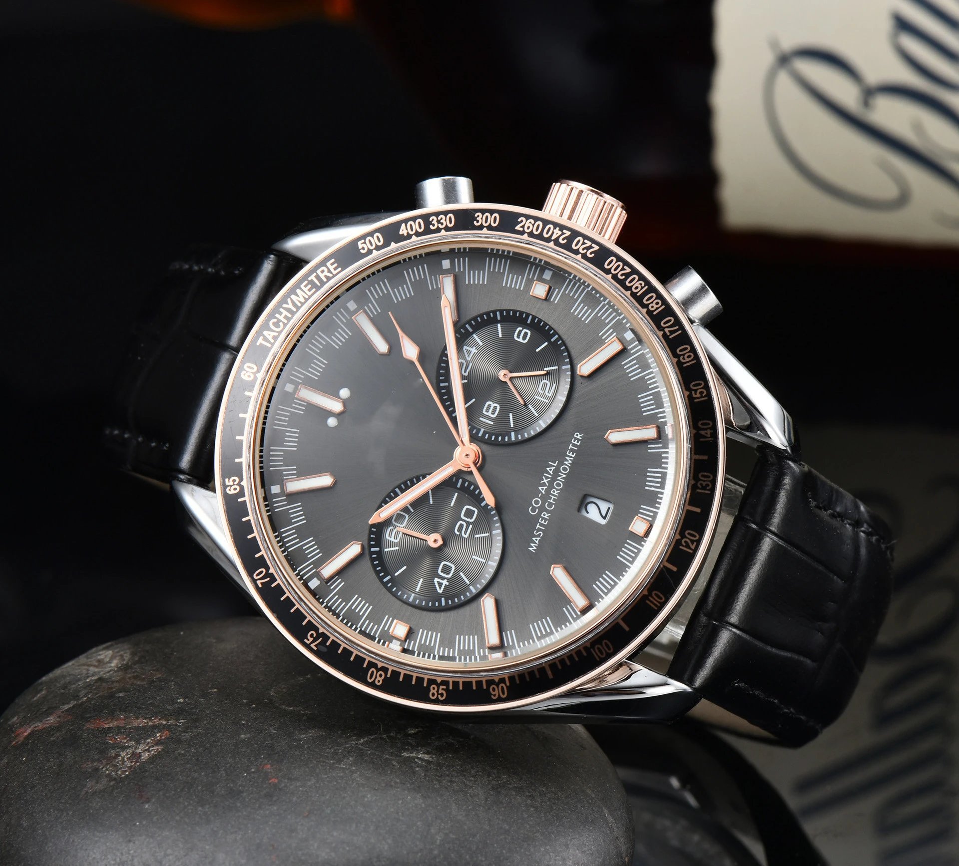 Omega Speedmaster Chronograph Gray Dial Stainless Steel Watch Watches - 3