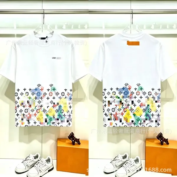Louis Vuitton Multicolor Monogram Print T-Shirt White - 1