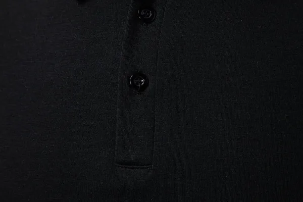 Design Classic Polo Black with White Patterned Collar and Cuffs Tops.polo - 31