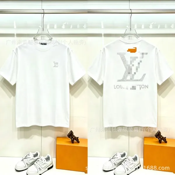 Louis Vuitton LV Monogram Glitter T-Shirt White - 1