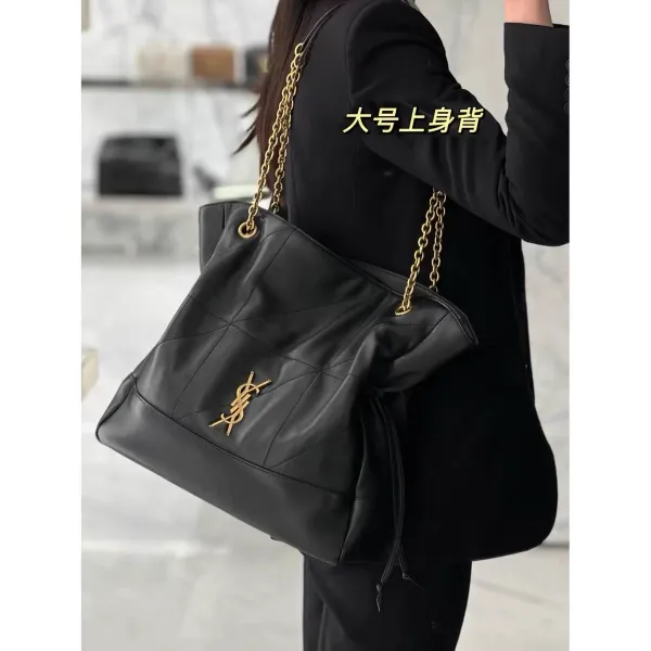 Saint Laurent Loulou Chain Shoulder Bag Black - 6