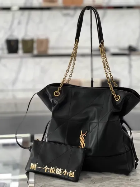 Saint Laurent Loulou Chain Shoulder Bag Black - 8
