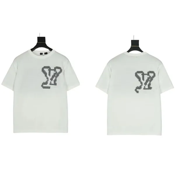 Design Pixelated Logo Graphic T-Shirt White - 1