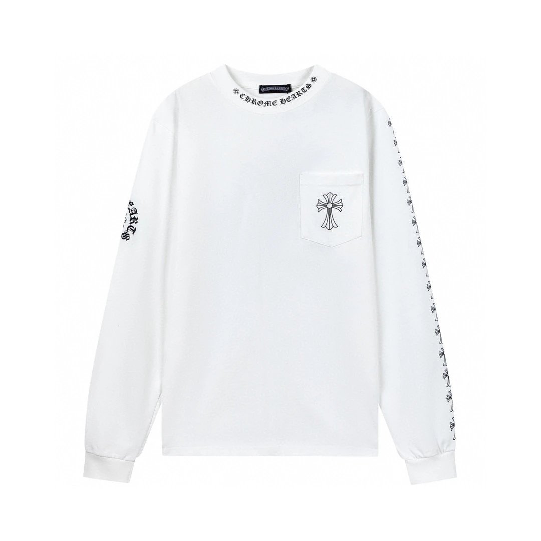 Chrome Hearts Long Sleeve Tee Black T-Shirts - 26