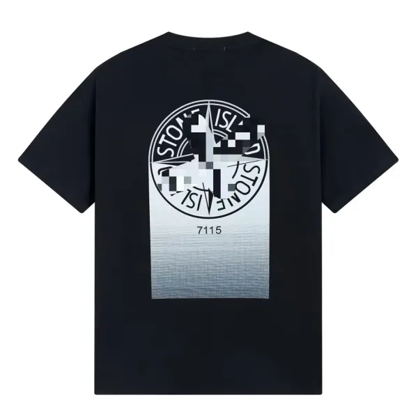 Design Abstract Graphic Print Black T-Shirt - 12