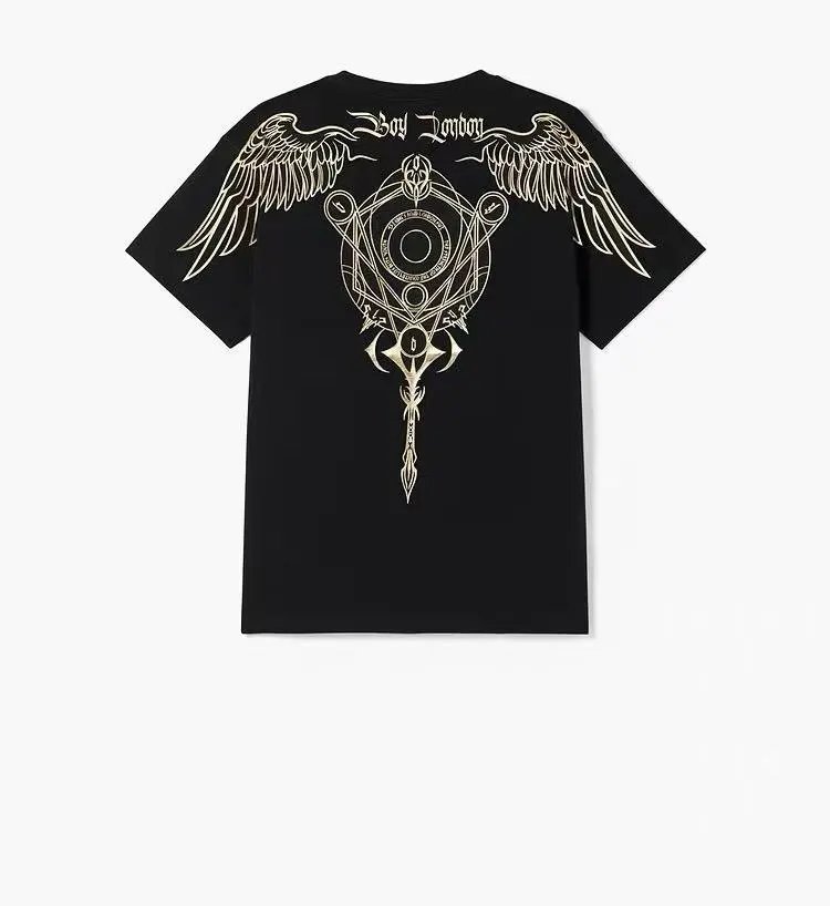 Design Boy London Eagle & Cards Graphic Black T-Shirt T-Shirts - 13