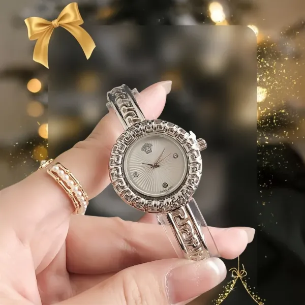 Versace La Greca Gold-Tone Quartz Watch Watches - 4