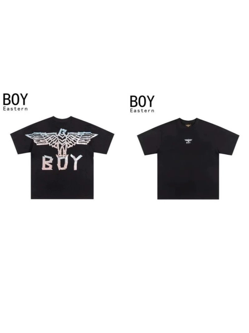Design Boy London Eagle & Cards Graphic Black T-Shirt T-Shirts - 20