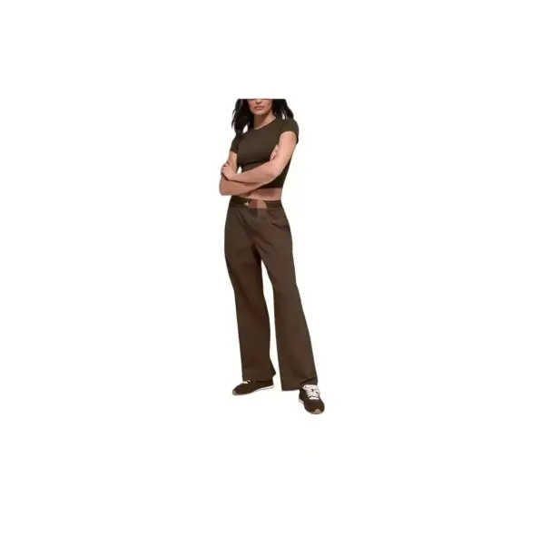 Design Wide-Leg Satin Pants Black - 12