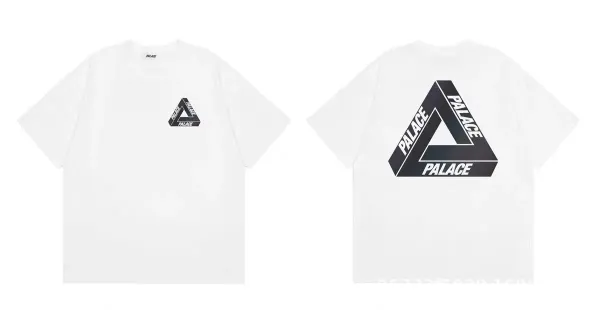 Palace Skateboards Palace Tri-Force Triangle Logo White T-Shirt T-Shirts - 1