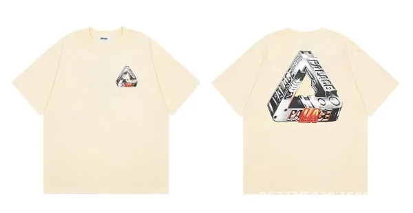 Palace Tri-Force Logo Beige T-Shirt - 1