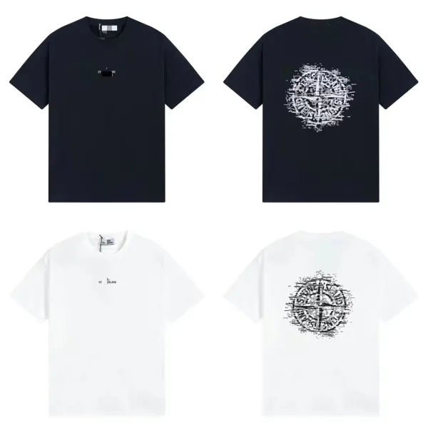Design Abstract Graphic Print Black T-Shirt - 40
