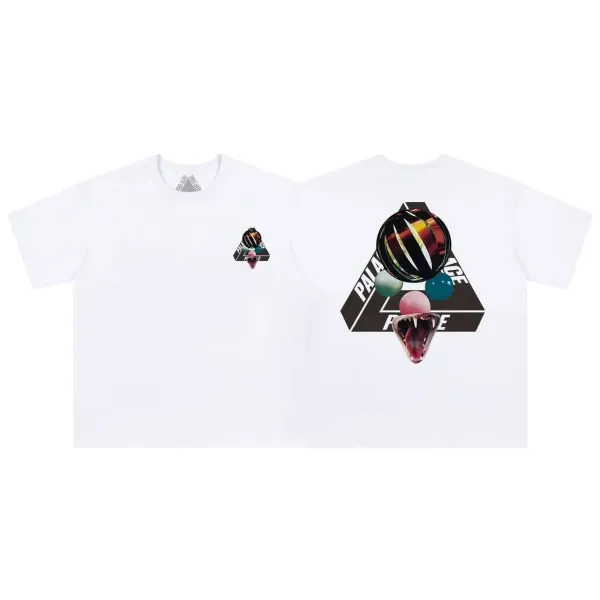 Palace Skateboards Palace Tri-Force Triangle Logo White T-Shirt T-Shirts - 23