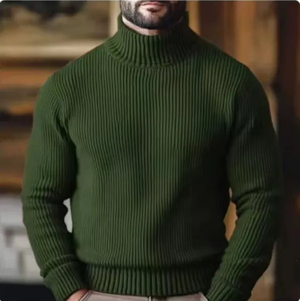 Design Ribbed Turtleneck Sweater Light Gray - 14