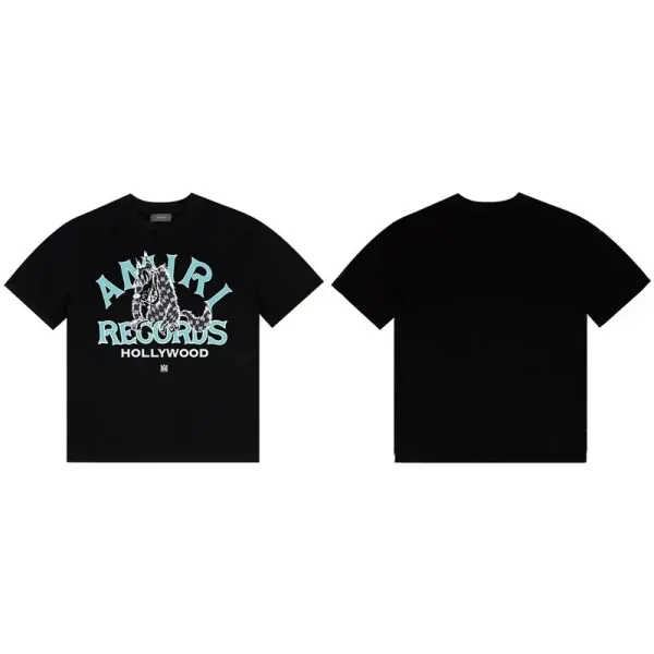 Amiri Records Hollywood Graphic T-Shirt Black - 1