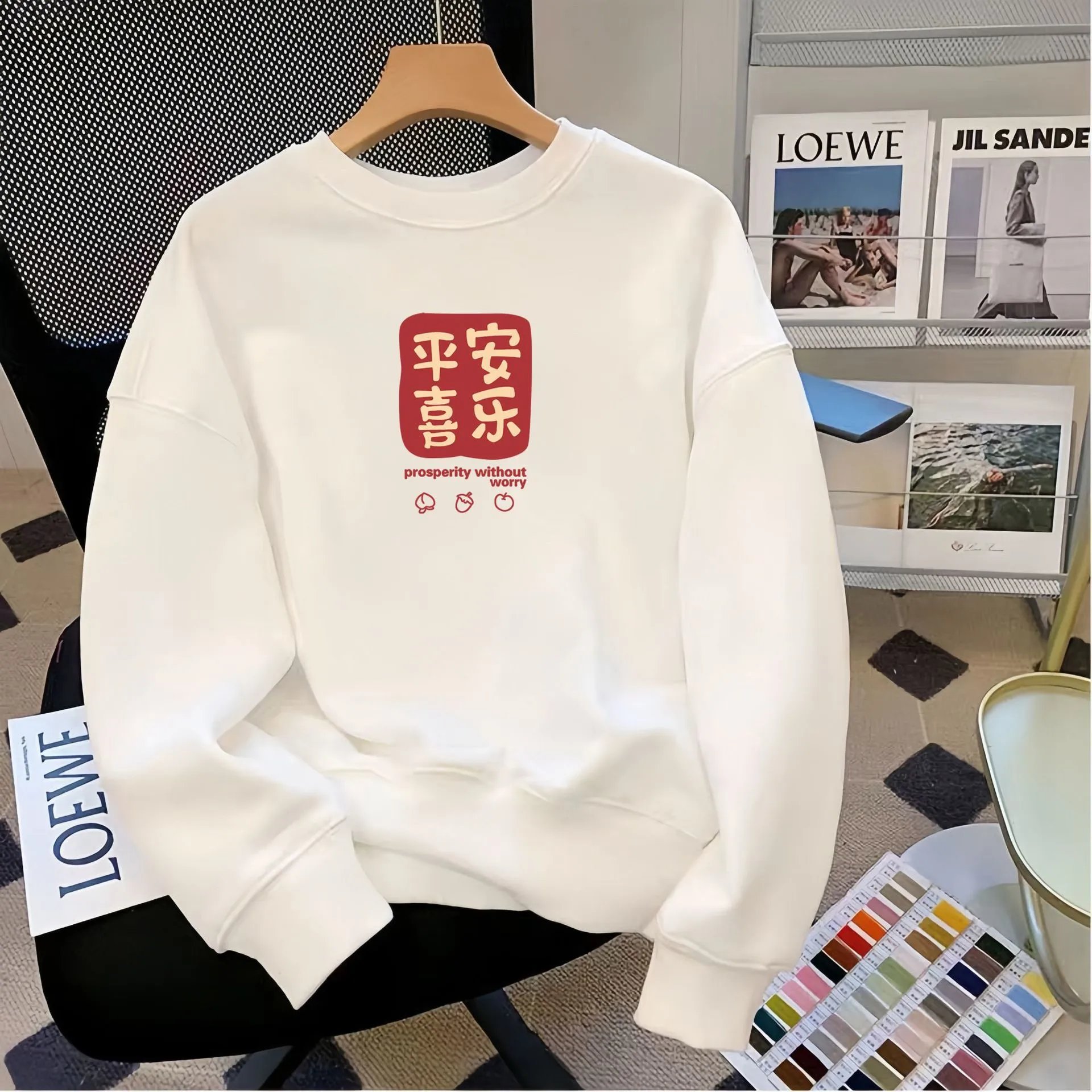 Puma Logo Graphic Crewneck White Hoodie - 34