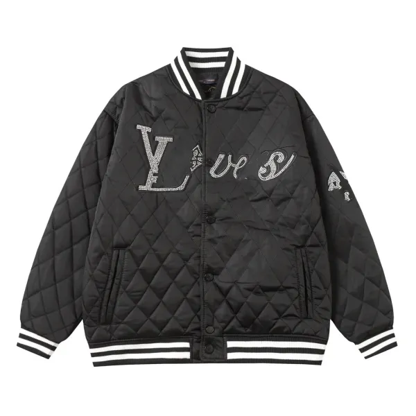 Louis Vuitton Quilted Varsity Jacket Black Outerwear.jacket - 1