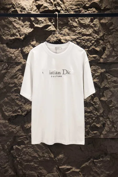 Dior x Stone Island Logo Print White T-Shirt - 22