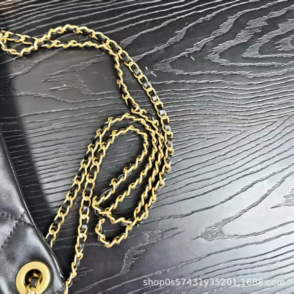 Chanel 22 Bag Black Quilted Leather Chain Shoulder Bag - 7