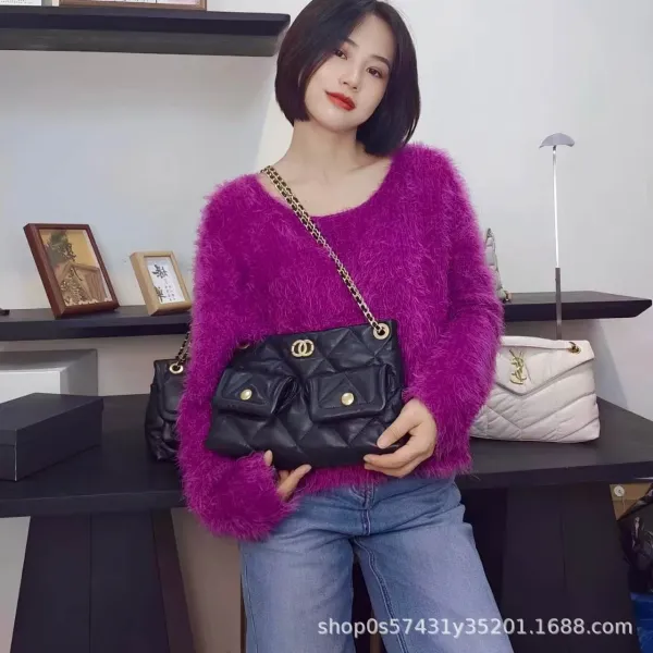 Chanel 22 Bag Black Quilted Leather Chain Shoulder Bag - 10