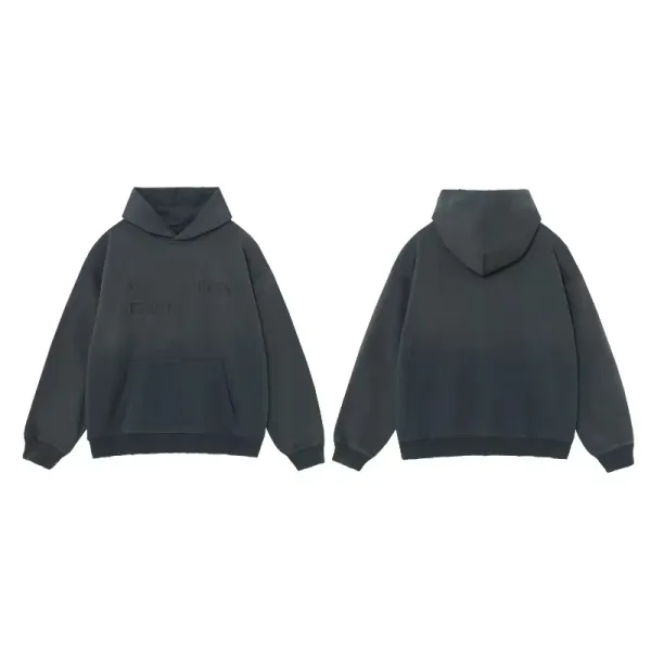 Design Oversized Hoodie Charcoal Gray Hoodie - 1