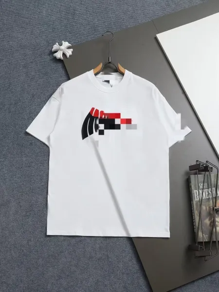 Design Abstract Graphic Print White T-Shirt Tops.t Shirts - 1
