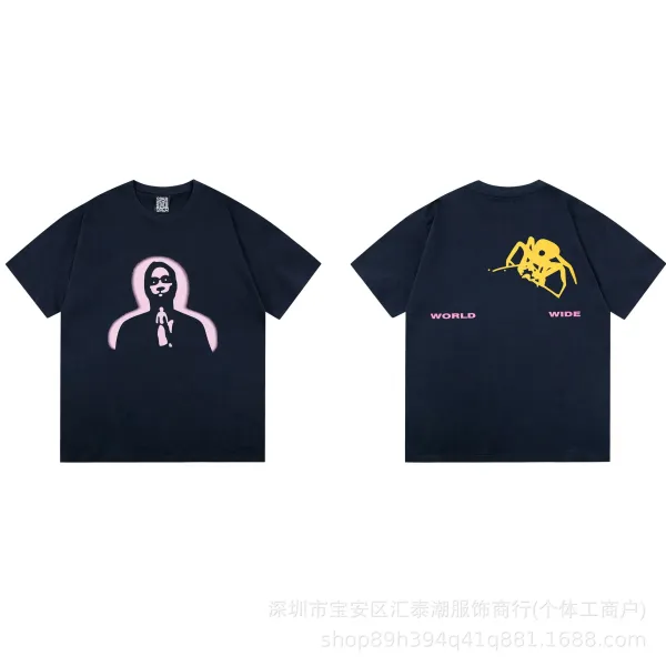 SP5DER World Wide Graphic T-Shirt Navy - 1