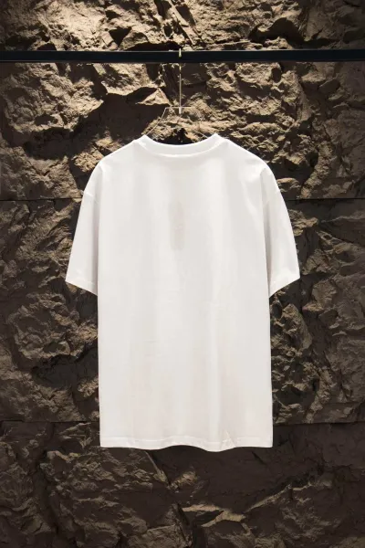 Dior x Stone Island Logo Print White T-Shirt - 45