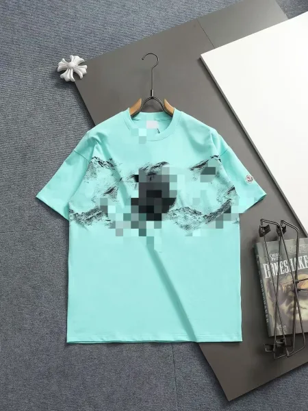 Moncler Graphic Print Mint Green T-Shirt - 1