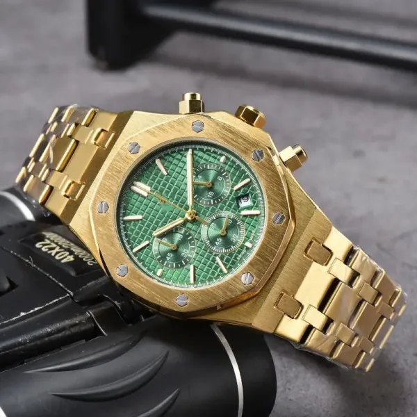 Audemars Piguet Royal Oak Chronograph Blue Tapisserie Dial Stainless Steel Watch Watches - 5