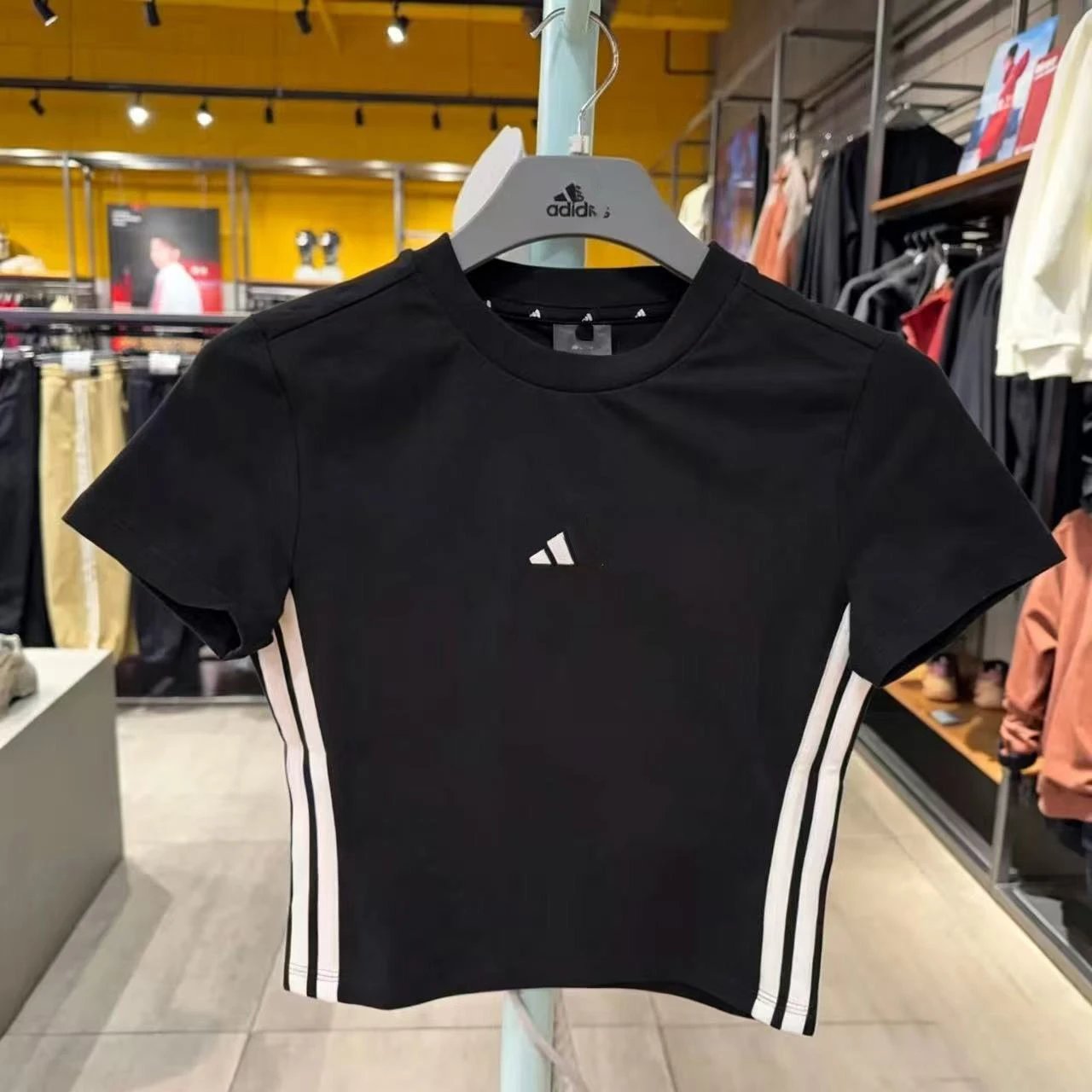 Adidas Cropped T-Shirt Lilac Purple Tops.t Shirts - 5