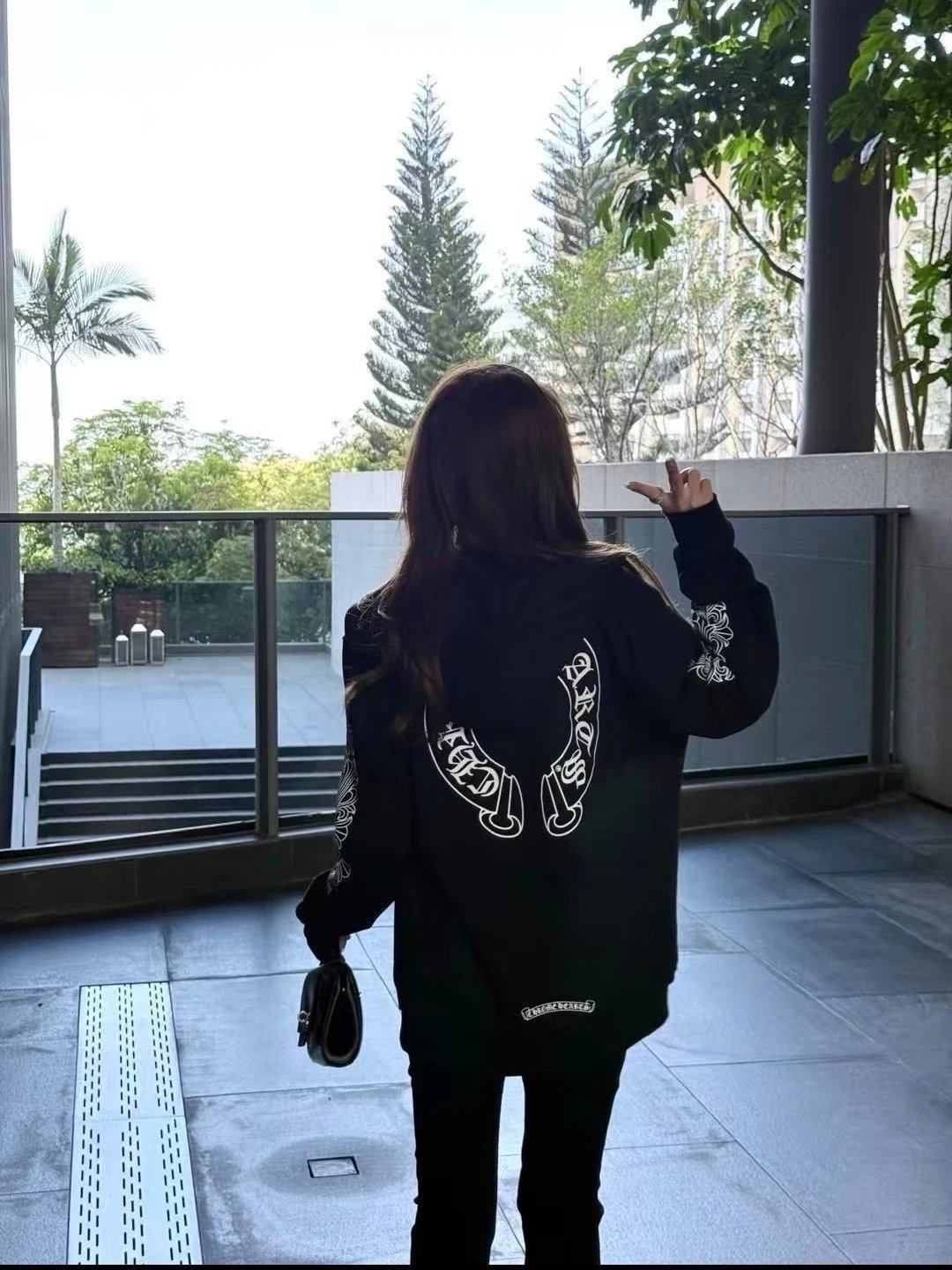 Chrome Hearts Horseshoe Print Zip-Up Hoodie White - 22