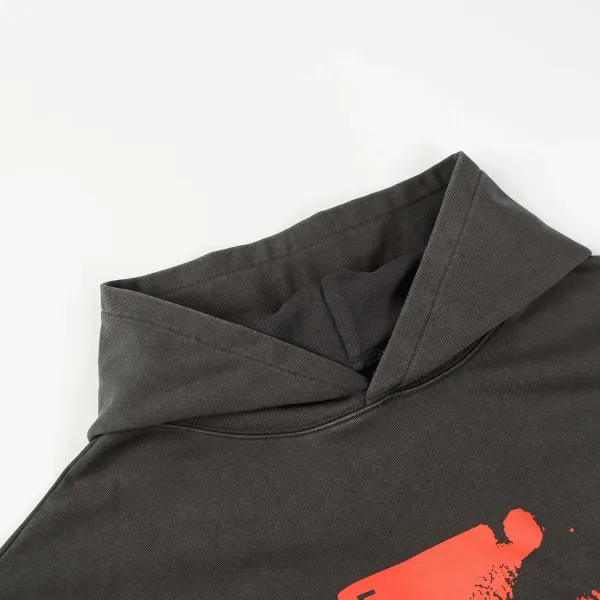 Design Oversized Hoodie Charcoal Gray Hoodie - 11