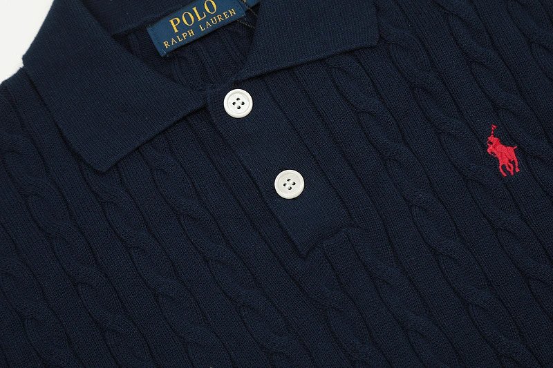 Polo Ralph Lauren Cable Knit Polo White Polo Shirt - 13