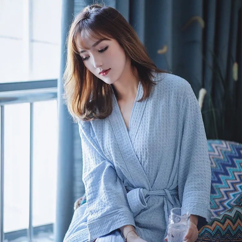 华夫格—浅蓝色女长袖