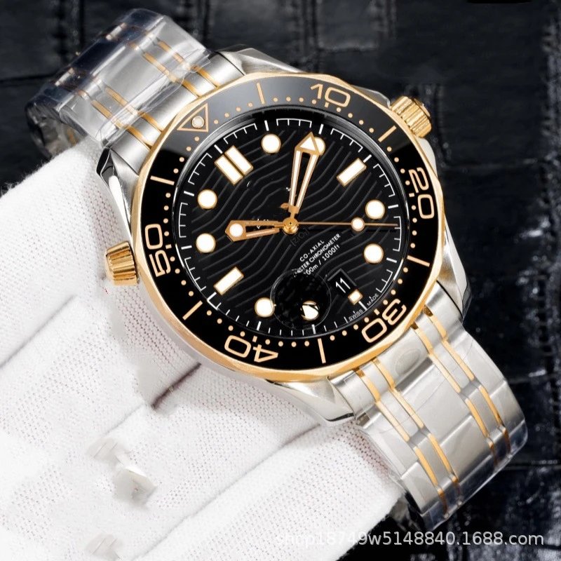 Omega Seamaster Diver 300M White Mother-of-Pearl Dial Steel Watch Watches - 3
