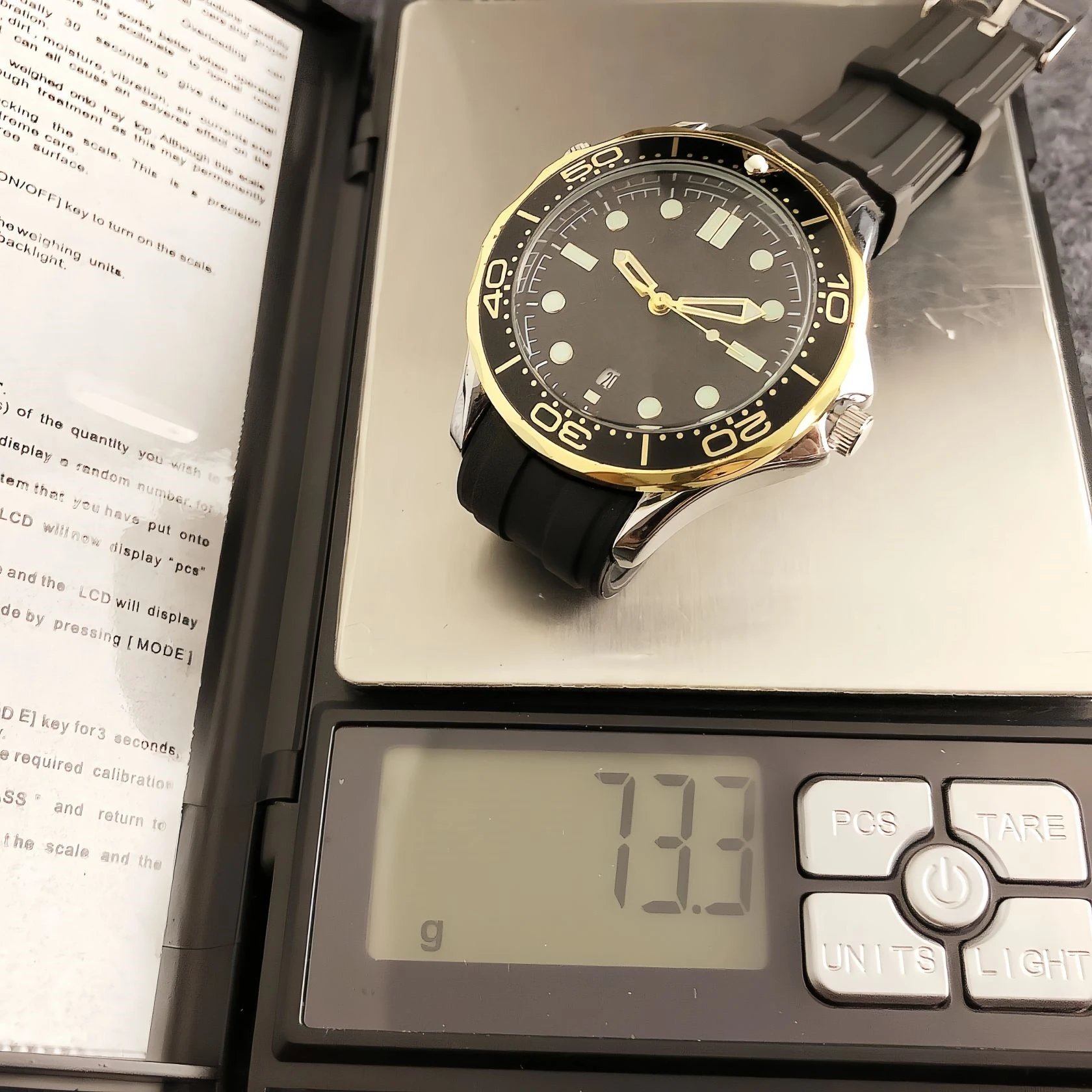 Design Ocean Chrono Green Rubber Strap Mechanical Watch Watches - 15