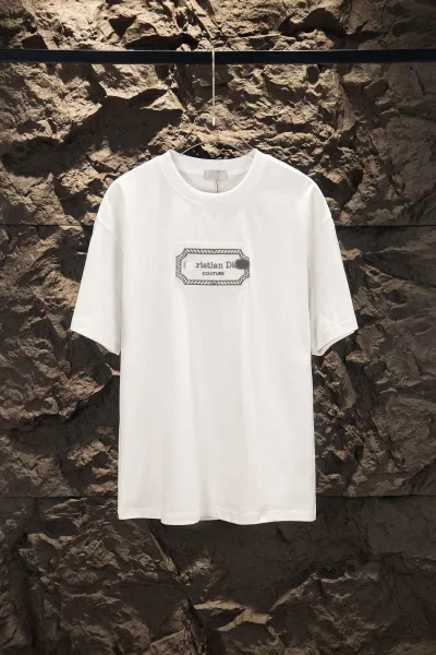 Dior x Stone Island Logo Print White T-Shirt - 27