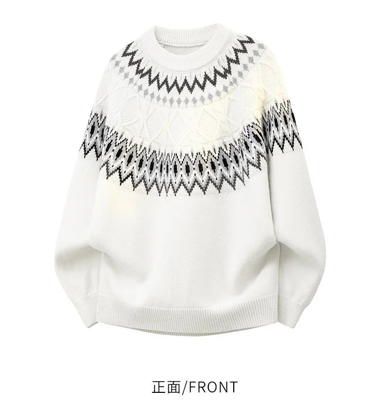 Design Fair Isle Knit Sweater Gray - 15