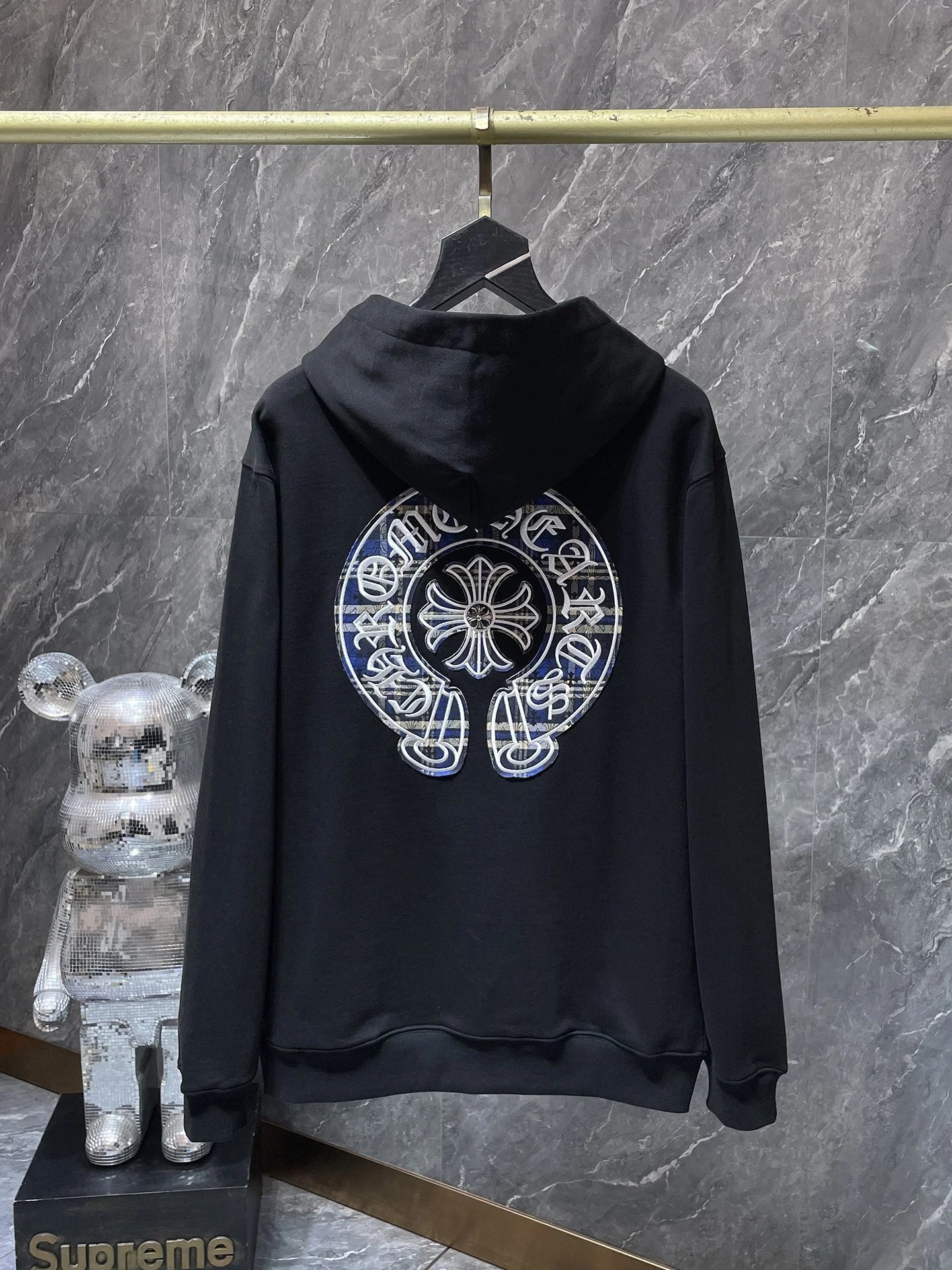 Chrome Hearts Cross Motif Zip-Up Hoodie Black - 20