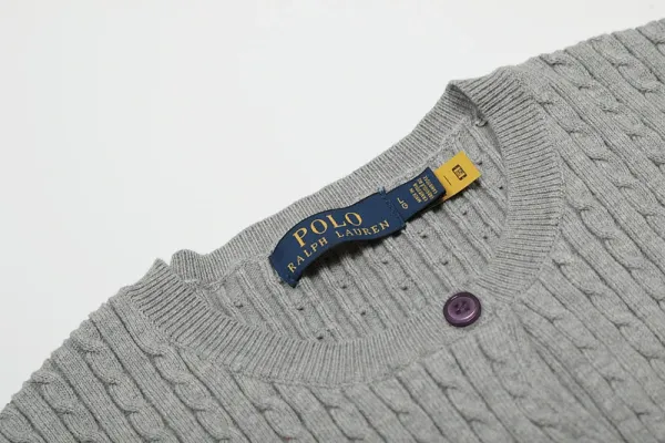 Polo Ralph Lauren Cable Knit Short Sleeve Cardigan Light Blue - 29