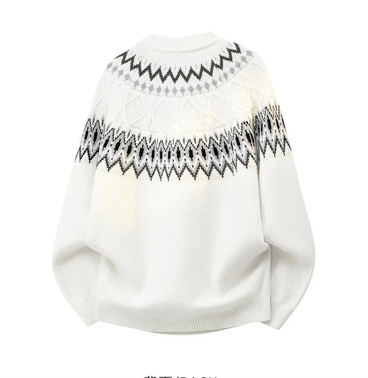 Design Fair Isle Knit Sweater Gray - 16