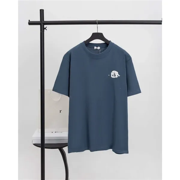 Design Minimalist Logo Tee Navy Blue T-Shirt Tops.t Shirts - 1