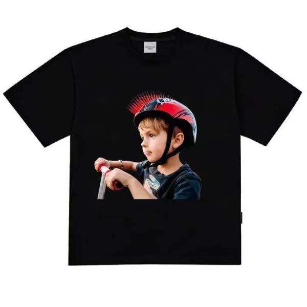 Design Photo Print Black T-Shirt - 1