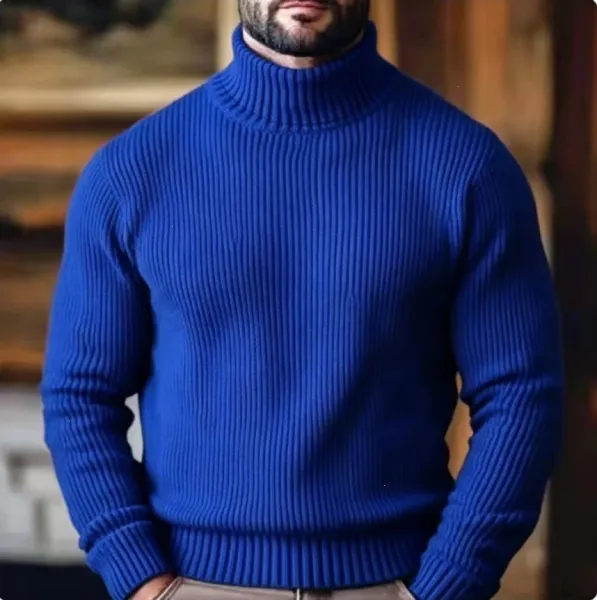 Design Ribbed Turtleneck Sweater Light Gray - 9
