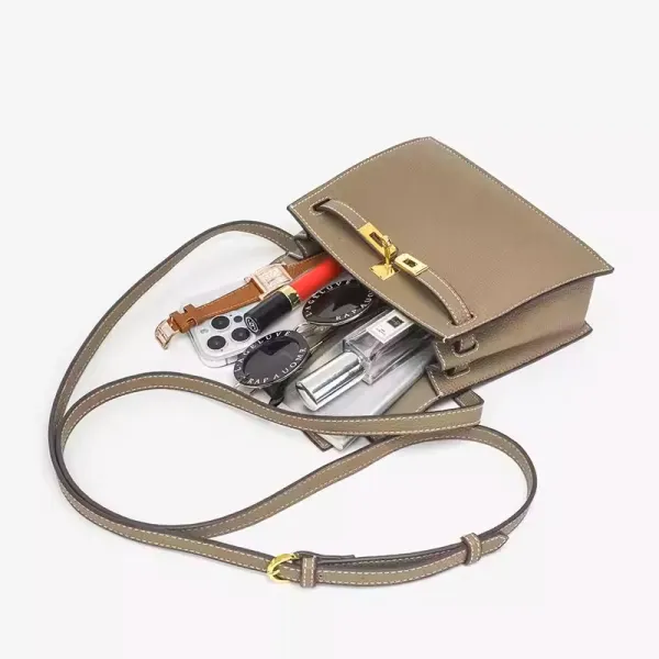 Hermès Mini Kelly II Taupe Togo Leather Shoulder Bag - 15